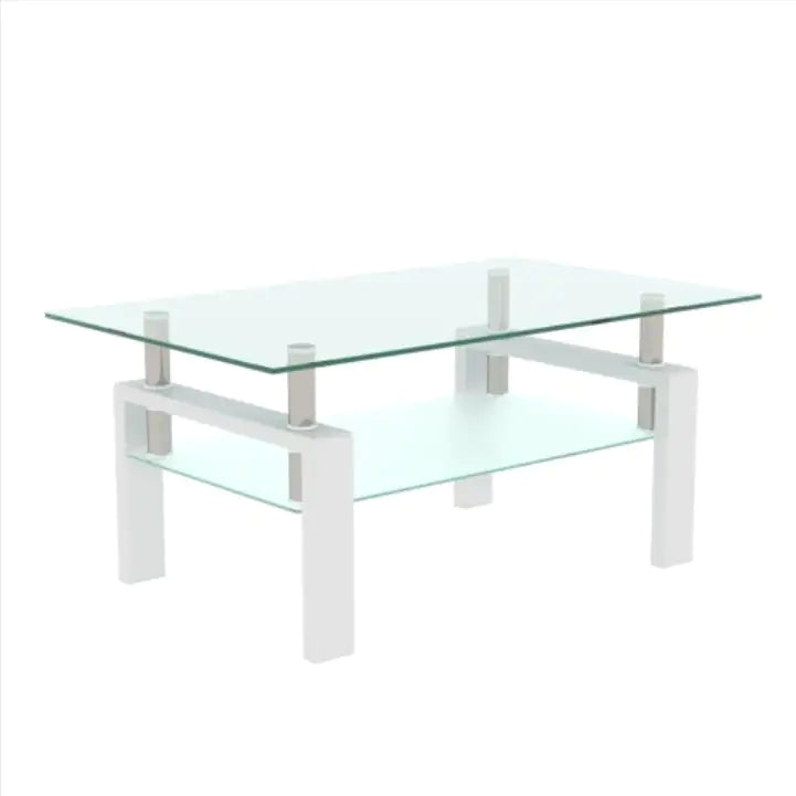 White Glass Coffee Table